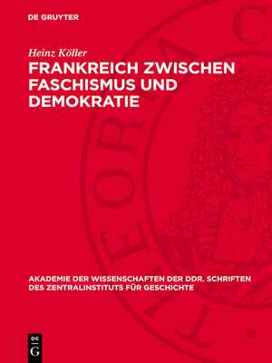 cover image of Frankreich zwischen Faschismus und Demokratie